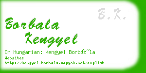 borbala kengyel business card